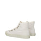 White Fabric High Tops