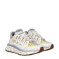 White Fabric Athletic Sneakers