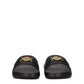 Black Leather Slippers