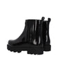 Black Leather Ankle Boots