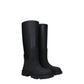 Black Cotton Rain Boots