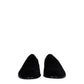Black Velvet Slip-On Loafers