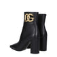 Black Leather Ankle Boots