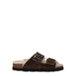 Brown Leather Slippers Sandals
