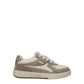 Beige Fabric Low Tops