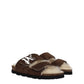 Brown Leather Slippers Sandals