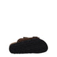 Brown Leather Slippers Sandals