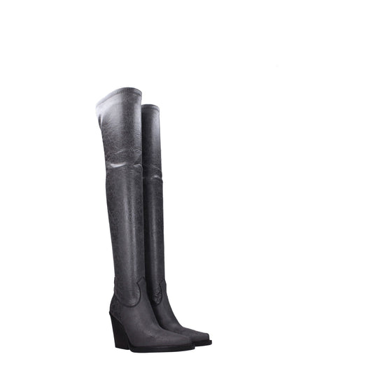 Black Leather Over The Knee