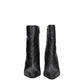 Gray Leather Ankle Boots
