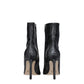 Gray Leather Ankle Boots