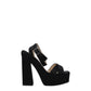 Black Satin Platforms