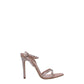 Pink Leather Stiletto Heels Sandals
