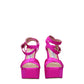 Pink Satin Platforms