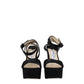 Black Satin Platforms