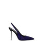 Black Leather High Heel Pumps