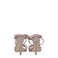Pink Leather Stiletto Heels Sandals