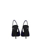Black Leather High Heel Pumps