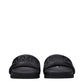 Black Leather Slippers Sandals