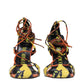 Orange Leather Stiletto Heels Sandals