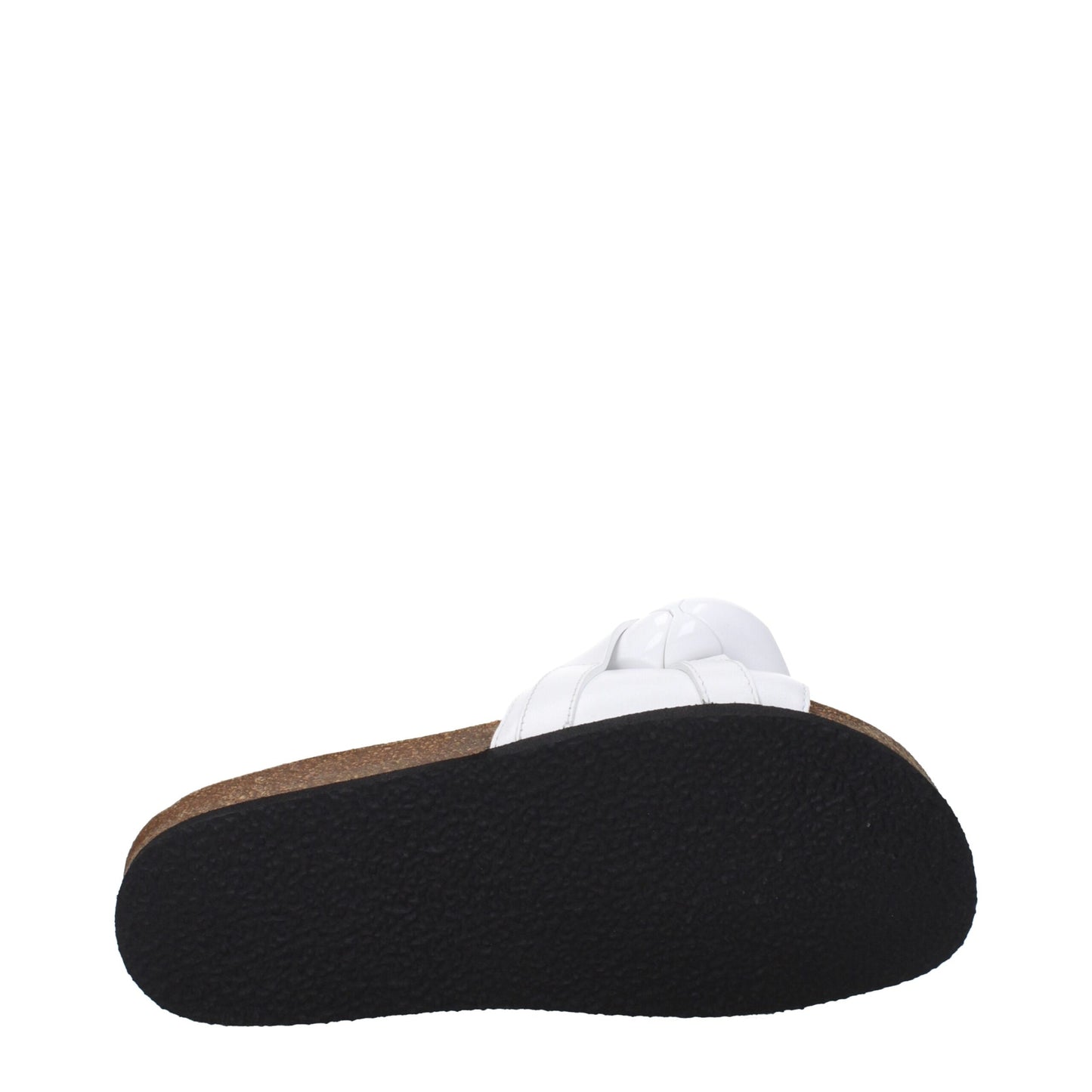 White Leather Slippers Sandals