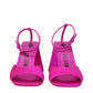 Pink Satin Stiletto Heels Sandals