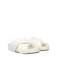 White Leather Slippers Sandals