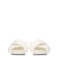 White Leather Slippers Sandals