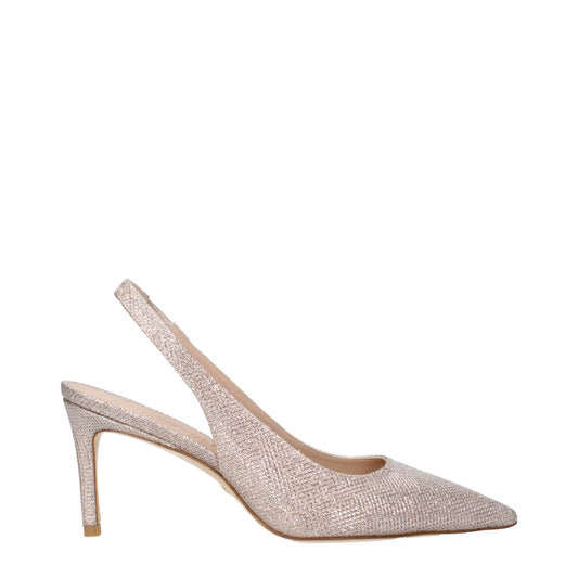 Pink Fabric High Heel Pumps