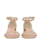 Pink Leather Flat Sandals