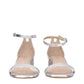 Gray Leather Flat Sandals