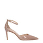 Pink Leather Stiletto Heels Sandals
