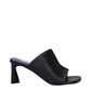 Black Leather Stiletto Heels Sandals