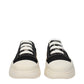 Black Fabric Chunky Sneakers
