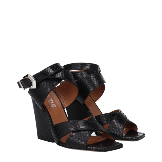 Black Leather Platforms
