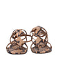Brown Leather Flip-Flop Sandals