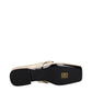 Beige Leather Ballet Flats