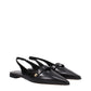 Black Leather Ballet Flats