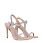 Pink Leather Stiletto Heels Sandals