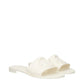 White Cotton Slippers Sandals