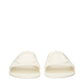 White Cotton Slippers Sandals