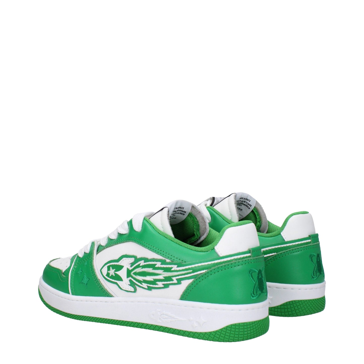 Green Leather Low Tops