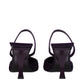 Purple Leather Stiletto Heels Sandals