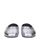 Gray Leather Slippers Sandals