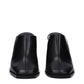 Black Leather Mules