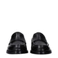 Black Leather Slip-On Loafers