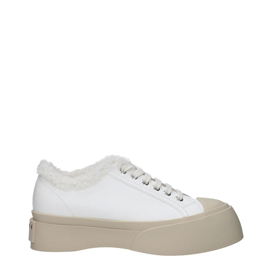White Leather Low Tops