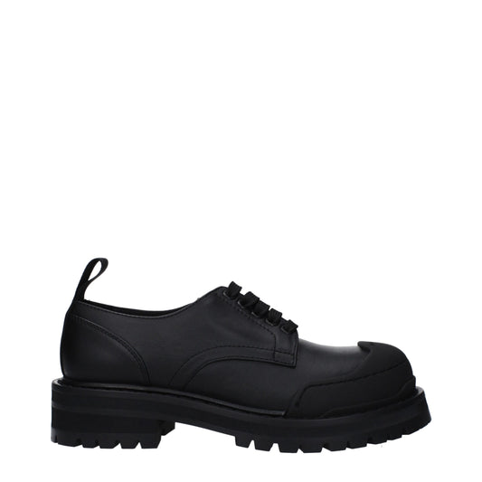 Black Leather Oxfords And Derbies