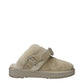 Green Leather Slippers Sandals