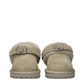 Green Leather Slippers Sandals