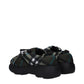Green Fabric Slip-On Loafers